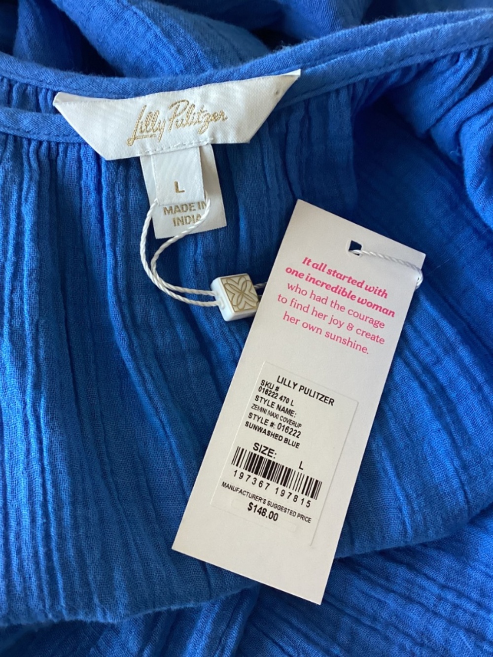LILLY PULITZER Zemini Maxi Dress Cover-Up, size L - Picture 10 of 11